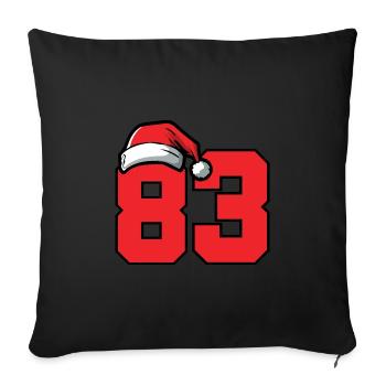 83 Numéro Noël - Housse de coussin décorative 45 x 45 cm - noir - Devant