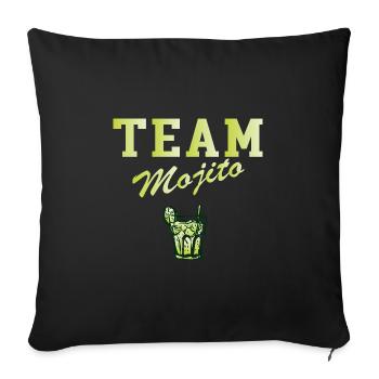 Team mojito - Housse de coussin décorative 45 x 45 cm - noir - Devant