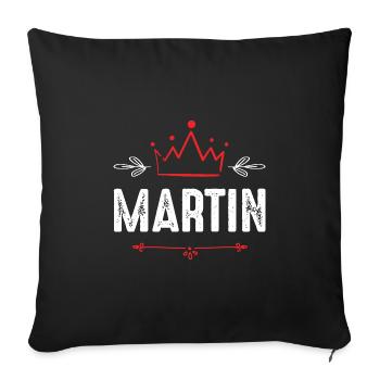 Martin - Sofa pillowcase 17,3'' x 17,3'' (45 x 45 cm) - black - Front