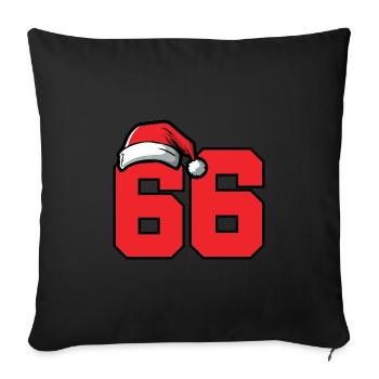 66 Numéro Noël - Housse de coussin décorative 45 x 45 cm - noir - Devant