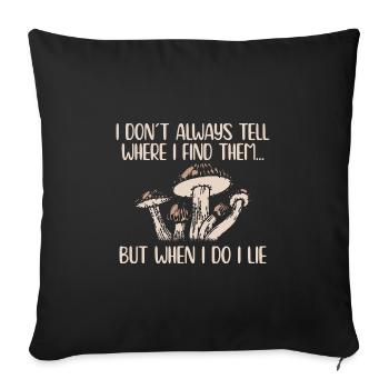 Mushroomer - Sofa pillowcase 17,3'' x 17,3'' (45 x 45 cm) - black - Front
