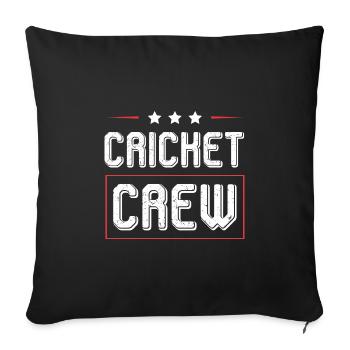 Équipe de cricket - Housse de coussin décorative 45 x 45 cm - noir - Devant
