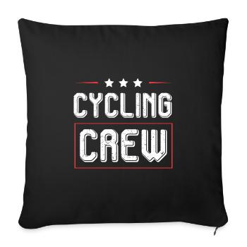 Cycling Crew - Sofa pillowcase 17,3'' x 17,3'' (45 x 45 cm) - black - Front