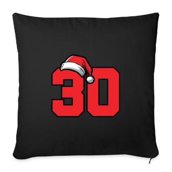 30 Numéro Noël - Housse de coussin décorative 45 x 45 cm - noir - Devant