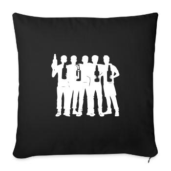 Fête Équipe Bière Enterrement de vie de jeune fille - Housse de coussin décorative 45 x 45 cm - noir - Devant