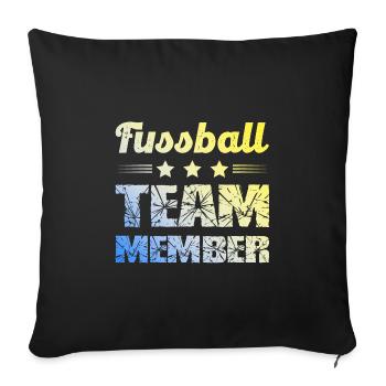 Soccer Team - Sofa pillowcase 17,3'' x 17,3'' (45 x 45 cm) - black - Front