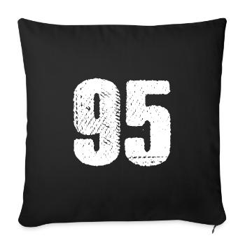 Maillot à 95 numéros - Housse de coussin décorative 45 x 45 cm - noir - Devant