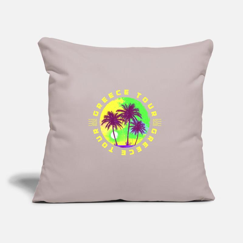 Vacances en Grèce à Palm Tree Housse de coussin décorative 45 x 45 cm