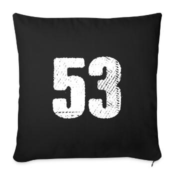 Maillot à 53 numéros - Housse de coussin décorative 45 x 45 cm - noir - Devant