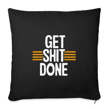 Faire de la merde - Housse de coussin décorative 45 x 45 cm - noir - Devant