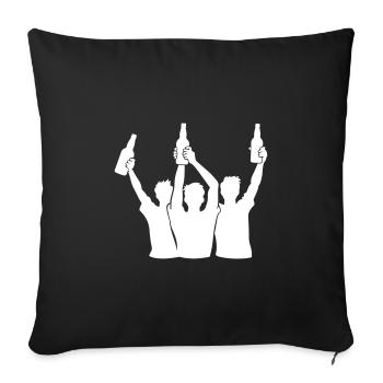 Enterrement de vie de garçon Équipe de vacances Enterrement de vie de garçon - Housse de coussin décorative 45 x 45 cm - noir - Devant
