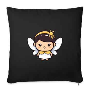Fairy Cute Fairy Tale - Sofa pillowcase 17,3'' x 17,3'' (45 x 45 cm) - black - Front