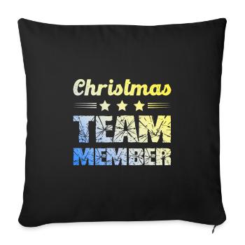 Christmas Team - Sofa pillowcase 17,3'' x 17,3'' (45 x 45 cm) - black - Front