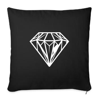 Diamond Gemstone Jewel - Sofa pillowcase 17,3'' x 17,3'' (45 x 45 cm) - black - Front