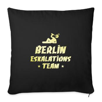 Escalade à Berlin - Housse de coussin décorative 45 x 45 cm - noir - Devant