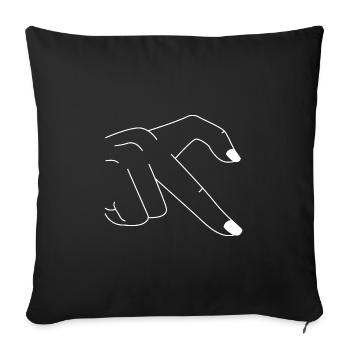 Hand - Sofa pillowcase 17,3'' x 17,3'' (45 x 45 cm) - black - Front