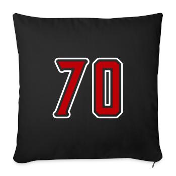 70 number symbol - Sofa pillowcase 17,3'' x 17,3'' (45 x 45 cm) - black - Front