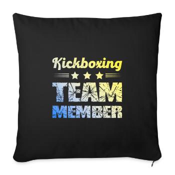 Kickboxing Team - Sofakissenbezug 45 x 45 cm - Schwarz - Vorne