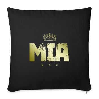 MIA - Sofa pillowcase 17,3'' x 17,3'' (45 x 45 cm) - black - Front