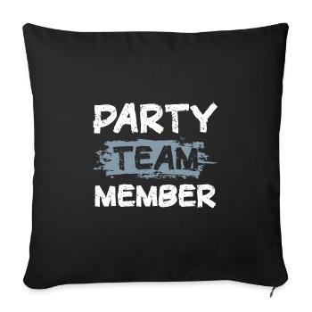 Party Team - Sofa pillowcase 17,3'' x 17,3'' (45 x 45 cm) - black - Front