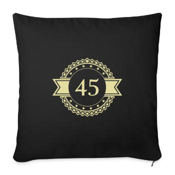 Emblème des numéros 45 - Housse de coussin décorative 45 x 45 cm - noir - Devant