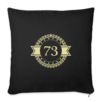 73 Number Emblem - Sofa pillowcase 17,3'' x 17,3'' (45 x 45 cm) - black - Front