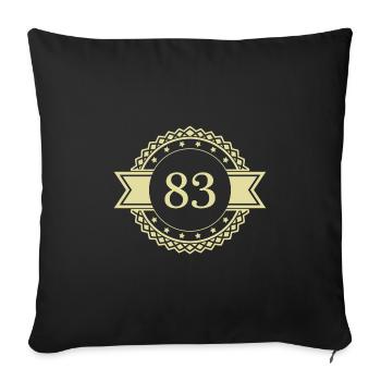 83 Emblème numérique - Housse de coussin décorative 45 x 45 cm - noir - Devant