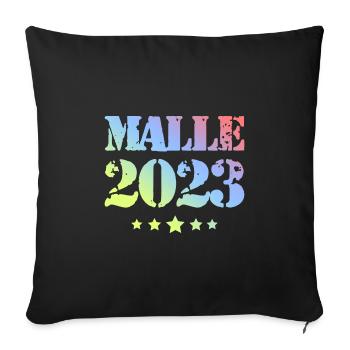 Malle 2023 - Housse de coussin décorative 45 x 45 cm - noir - Devant