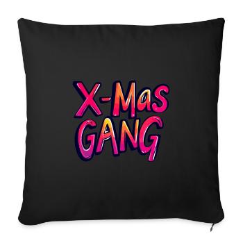 Dicton de Noël X-Mas Gear - Housse de coussin décorative 45 x 45 cm - noir - Devant