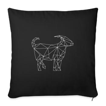 Chèvre - Housse de coussin décorative 45 x 45 cm - noir - Devant