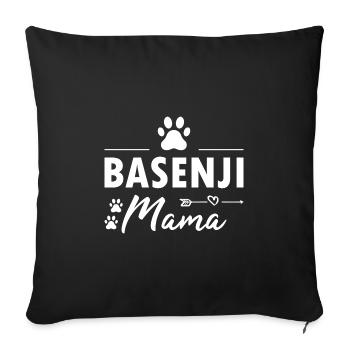 Dog Basenji Mama - Sofa pillowcase 17,3'' x 17,3'' (45 x 45 cm) - black - Front