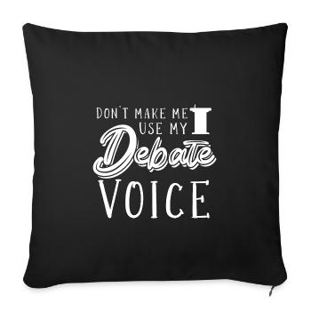 Debating Debate Arguing - Sofa pillowcase 17,3'' x 17,3'' (45 x 45 cm) - black - Front
