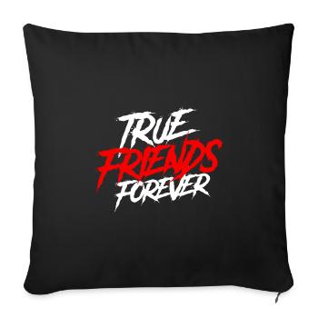 Best friends forever - Sofa pillowcase 17,3'' x 17,3'' (45 x 45 cm) - black - Front