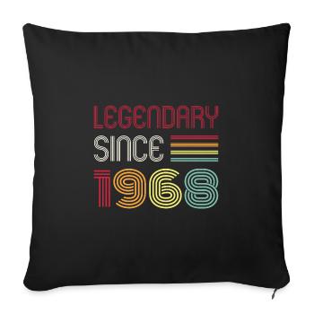Birthday Legendary Since 1968 - Sofa pillowcase 17,3'' x 17,3'' (45 x 45 cm) - black - Front