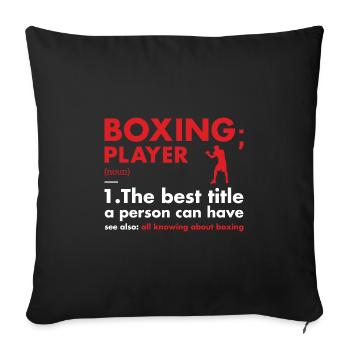 Sport Fighter Definition Boxing - Sofa pillowcase 17,3'' x 17,3'' (45 x 45 cm) - black - Front