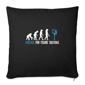 Evolved for Figure Skating Evolution - Sofa pillowcase 17,3'' x 17,3'' (45 x 45 cm) - black - Front