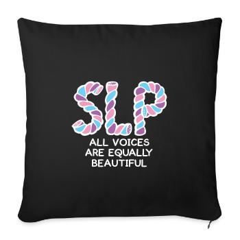 Speech Therapist Speech Therapy Speech Therapist - Sofa pillowcase 17,3'' x 17,3'' (45 x 45 cm) - black - Front