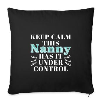 Nanny Babysitter Childminder - Sofa pillowcase 17,3'' x 17,3'' (45 x 45 cm) - black - Front