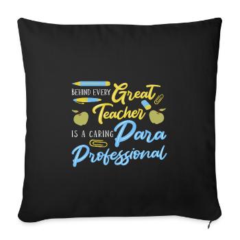 Paraprofessionnel - Housse de coussin décorative 45 x 45 cm - noir - Devant