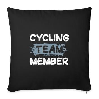 Cycling Team - Sofa pillowcase 17,3'' x 17,3'' (45 x 45 cm) - black - Front