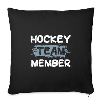 Équipe de hockey - Housse de coussin décorative 45 x 45 cm - noir - Devant