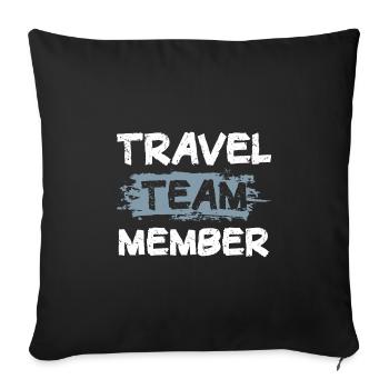 Travel Team - Sofakissenbezug 45 x 45 cm - Schwarz - Vorne