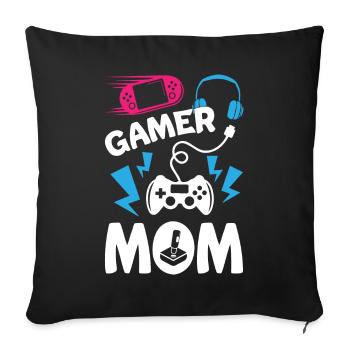 Gamer Mom - Sofakissenbezug 45 x 45 cm - Schwarz - Vorne