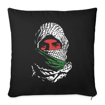 Liberté pour la Palestine - Paix - Housse de coussin décorative 45 x 45 cm - noir - Devant
