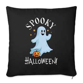 Fantôme Fantôme Joyeux Halloween Effrayant Halloween - Housse de coussin décorative 45 x 45 cm - noir - Devant