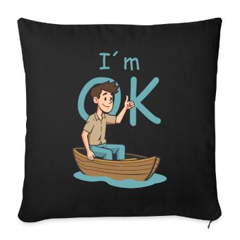 Sailor - Sofa pillowcase 17,3'' x 17,3'' (45 x 45 cm) - black - Front