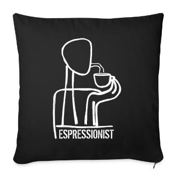 Espressionist - Espresso - Boisson au café - Housse de coussin décorative 45 x 45 cm - noir - Devant