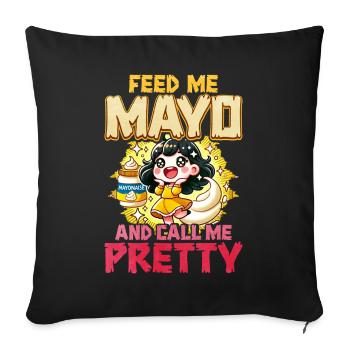 Mayonnaise - Sofakissenbezug 45 x 45 cm - Schwarz - Vorne