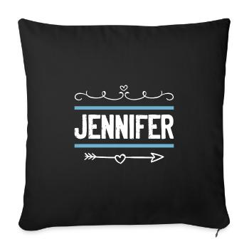 Jennifer - Sofa pillowcase 17,3'' x 17,3'' (45 x 45 cm) - black - Front