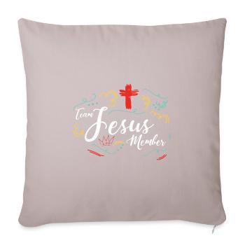 Team Jesus - Sofa pillowcase 17,3'' x 17,3'' (45 x 45 cm) - light taupe - Front